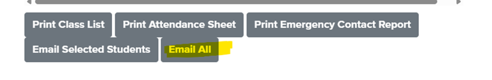 Images of "Email All" button in the course roster in the Instructor Portal